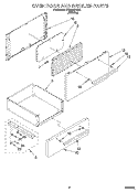 OVEN DOOR AND BOILER Diagram and Parts List for RF3010XVW3  Whirlpool Range