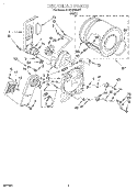 SECTION Diagram and Parts List for BYCD3722W0  Whirlpool Dryer