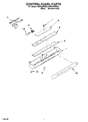 CONTROL PANEL PARTS Diagram and Parts List for KSSC36FKS02  KitchenAid Refrigerator