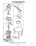PUMP AND MOTOR Diagram and Parts List for DU1098XLW1  Whirlpool Dishwasher