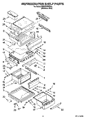 REFRIGERATOR SHELF PARTS Diagram and Parts List for KSBP25INSS03  KitchenAid Refrigerator