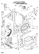 CABINET Diagram and Parts List for LGE9848BQ2  Whirlpool Dryer