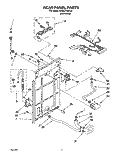 REAR PANEL Diagram and Parts List for KAWE778BAL0  KitchenAid Washer