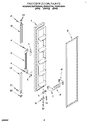 FREEZER DOOR Diagram and Parts List for ED22DKXDN01  Whirlpool Refrigerator