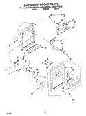 DISPENSER FRONT Diagram and Parts List for KSRG22FKBL02  KitchenAid Refrigerator