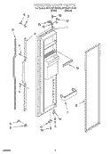 FREEZER DOOR Diagram and Parts List for KSRE22FHBT00  KitchenAid Refrigerator