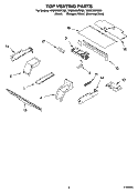 TOP VENTING PARTS, OPTIONAL PARTS Diagram and Parts List for YRBS305PDQ9  Whirlpool Wall Oven
