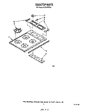 COOKTOP Diagram and Parts List for SC8430ERW1  Whirlpool Cooktop