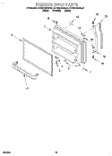 FREEZER DOOR, LIT/OPTIONAL Diagram and Parts List for KTRS21MDAL01  KitchenAid Refrigerator