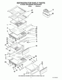 REFRIGERATOR SHELF PARTS Diagram and Parts List for BRS70FRANA00  Whirlpool Refrigerator