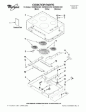 COOKTOP PARTS Diagram and Parts List for W5CE3024XS00  Whirlpool Cooktop