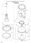 AGITATOR, BASKET AND TUB Diagram and Parts List for TAWB600EQ1  Estate Washer