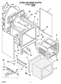 OVEN CHASSIS PARTS Diagram and Parts List for IJP89802  Inglis Range