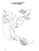 FREEZER LINER Diagram and Parts List for 4YED27PQFN04  Whirlpool Refrigerator