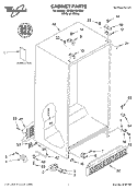 CABINET, LITERATURE Diagram and Parts List for GD2SHKXKQ00  Whirlpool Refrigerator