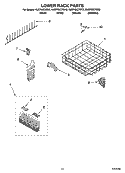 LOWER RACK PARTS, OPTIONAL PARTS (NOT INCLUDED) Diagram and Parts List for KUDP02CRBS2  KitchenAid Dishwasher