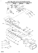 MOTOR AND ICE CONTAINER Diagram and Parts List for KTRS25QAAL00  KitchenAid Refrigerator