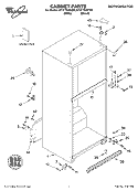 CABINET, LITERATURE Diagram and Parts List for ET1FTKXKQ00  Whirlpool Refrigerator