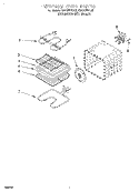 INTERNAL OVEN Diagram and Parts List for GBD307PDB0  Whirlpool Wall Oven