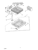 DISHRACK Diagram and Parts List for RUD5750KQ0  Roper Dishwasher