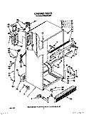 CABINET Diagram and Parts List for RT20AKXXW01  Roper Refrigerator