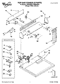 TOP AND CONSOLE PARTS Diagram and Parts List for LGR6620PQ0  Whirlpool Dryer