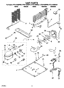 UNIT PARTS Diagram and Parts List for KTRA19EMBT01  KitchenAid Refrigerator