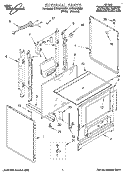 EXTERNAL Diagram and Parts List for SF312PEWW1  Whirlpool Range