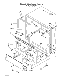 FRAME AND TANK Diagram and Parts List for KUDP230Y1  KitchenAid Dishwasher