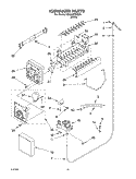 ICE MAKER, OPTIONAL Diagram and Parts List for SS25AFXKQ00  Whirlpool Refrigerator