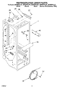 REFRIGERATOR LINER PARTS Diagram and Parts List for GS5SHGXLQ01  Whirlpool Refrigerator