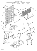 UNIT Diagram and Parts List for RT14DKYGW02  Roper Refrigerator