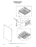 DISHRACK Diagram and Parts List for DU4500XR1  Whirlpool Dishwasher