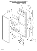 REFRIGERATOR DOOR Diagram and Parts List for 4YED25PWBW00  Whirlpool Refrigerator