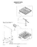 DISHRACK Diagram and Parts List for DU8116XT1  Whirlpool Dishwasher
