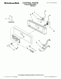 CONTROL PARTS Diagram and Parts List for KBMS1454SSS3  KitchenAid Microwave