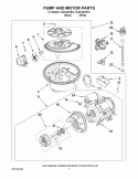 PUMP AND MOTOR PARTS Diagram and Parts List for KUDL03IVWH4  KitchenAid Dishwasher