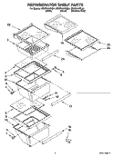 REFRIGERATOR SHELF PARTS Diagram and Parts List for ES5PHAXSB01  Whirlpool Refrigerator