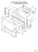 CONTROL PANEL Diagram and Parts List for SF197LEHZ7  Whirlpool Range