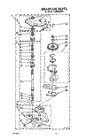 GEARCASE Diagram and Parts List for LA7680XTF1  Whirlpool Washer
