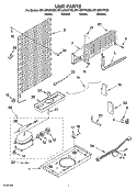 UNIT PARTS Diagram and Parts List for RT14DKXKT05  Roper Refrigerator