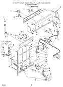 CONTROLS AND REAR PANEL Diagram and Parts List for TAWB600EQ1  Estate Washer