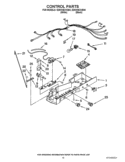 CONTROL PARTS Diagram and Parts List for ED5VHEXVQ04  Whirlpool Refrigerator