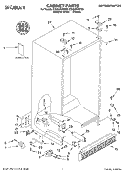 CABINET, LITERATURE Diagram and Parts List for CS22AFXKQ03  Crosley Refrigerator