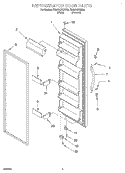 REFRIGERATOR DOOR Diagram and Parts List for RS25AQXGN00  Roper Refrigerator