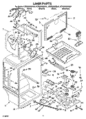 LINER PARTS Diagram and Parts List for KTRS22EMWH01  KitchenAid Refrigerator