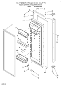 REFRIGERATOR DOOR Diagram and Parts List for KSRB25QGBL01  KitchenAid Refrigerator