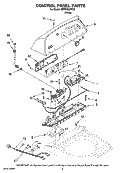 CONTROL PANEL PARTS Diagram and Parts List for MTW6500TQ0  Whirlpool Washer