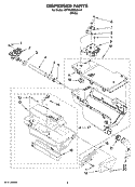 DISPENSER PARTS Diagram and Parts List for WFW9200SQA11  Whirlpool Washer