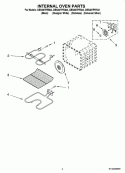 INTERNAL OVEN PARTS Diagram and Parts List for GBS307PRB03  Whirlpool Wall Oven